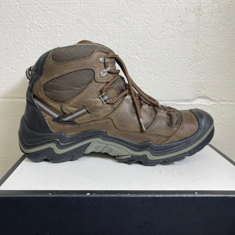 Keen Durand II 1011550 Brown Leather Waterproof Hiking Boots Lace up Men's 14 US